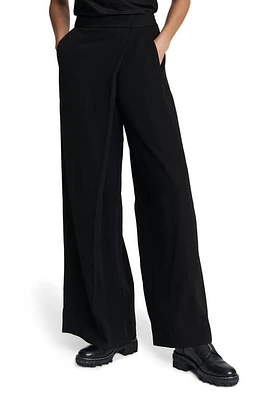 rag & bone Lani Wide Leg Crepe Pants in Black at Nordstrom, Size 00