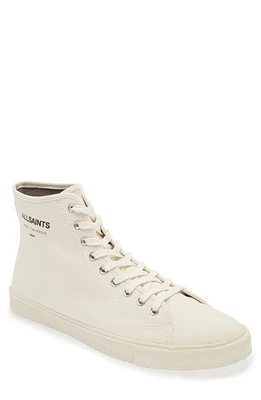 AllSaints Underground High Top Canvas Sneaker Off White at Nordstrom,