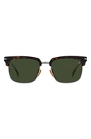 David Beckham Eyewear 55mm Rectangular Sunglasses in Havana Ruthenium at Nordstrom