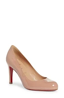 Christian Louboutin Pumppie Round Toe Pump N295 Nude/Lin Nude at Nordstrom,