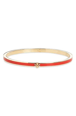 Tory Burch Kira Enamel Hinge Bracelet in Brass /Matchsti at Nordstrom, Size Medium