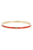 Tory Burch Kira Enamel Hinge Bracelet in Brass /Matchsti at Nordstrom, Size Medium