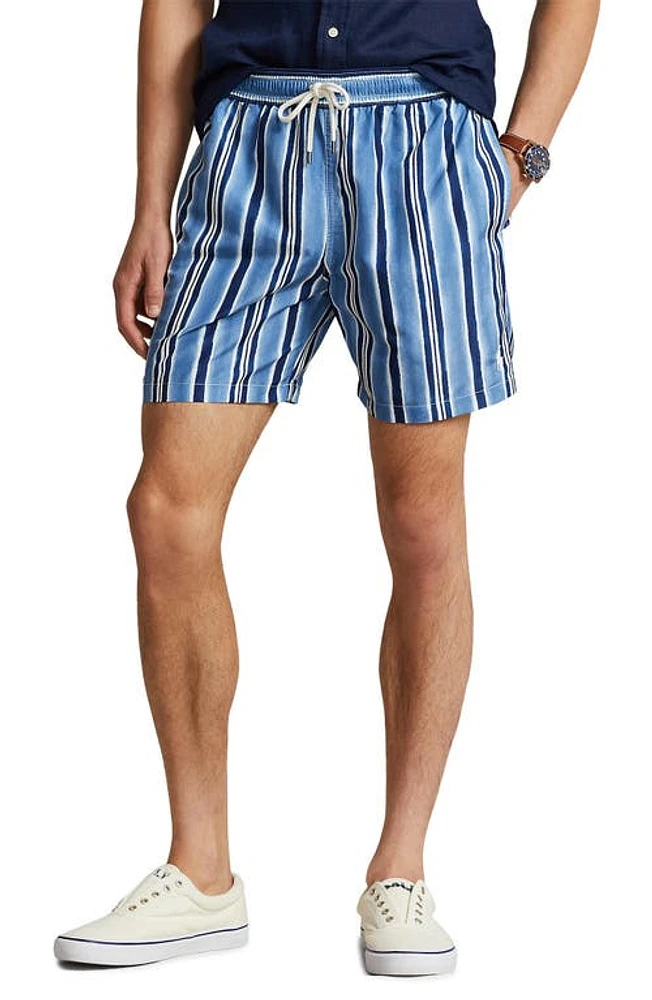 Polo Ralph Lauren Traveler Swim Trunks in Salt Washed Awning at Nordstrom, Size Xx-Large