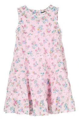 Zunie Kids' Floral Tiered Chiffon Dress Pink Multi at Nordstrom,