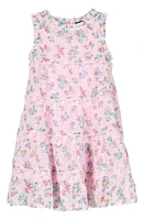 Zunie Kids' Floral Tiered Chiffon Dress Pink Multi at Nordstrom,