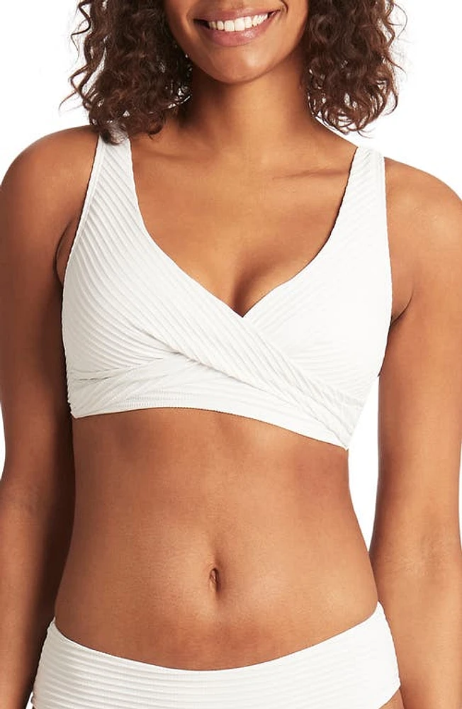 Sea Level Cross Front Multifit Bikini Top at Nordstrom, Us