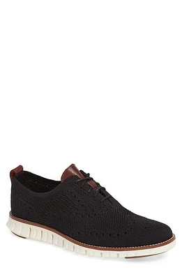 Cole Haan ZeroGrand Stitchlite Wing Oxford Black/Ivory at Nordstrom,