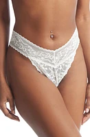 Hanky Panky I Do Shimmer Lace Thong in Light Ivory at Nordstrom