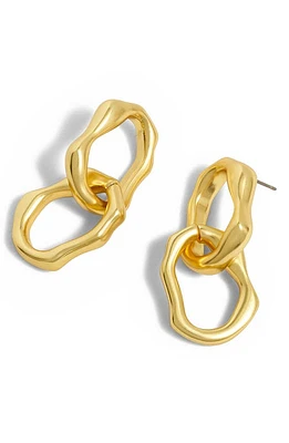 Madewell Molten Link Hoop Earrings in Vintage Gold at Nordstrom