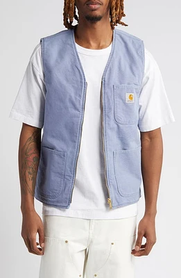 Carhartt Work Progress Arbor Organic Cotton Zip Vest Aged Canvas at Nordstrom,