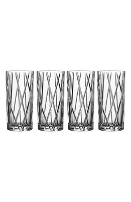 Orrefors City Set of 4 Crystal Highball Glasses in Clear at Nordstrom