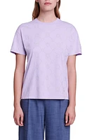 maje Clover Stud Cotton Crewneck T-Shirt Parma Violet at Nordstrom,