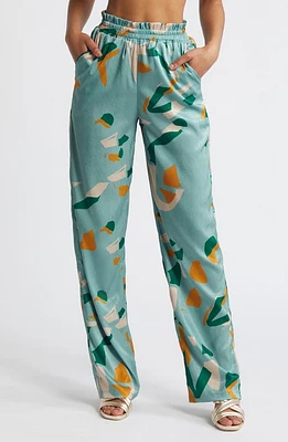 DIARRABLU Leer Saly Palazzo Pants Green at Nordstrom,