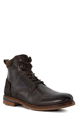 Dune London Coltonn Lace-Up Leather Boot Dark Brown at Nordstrom,