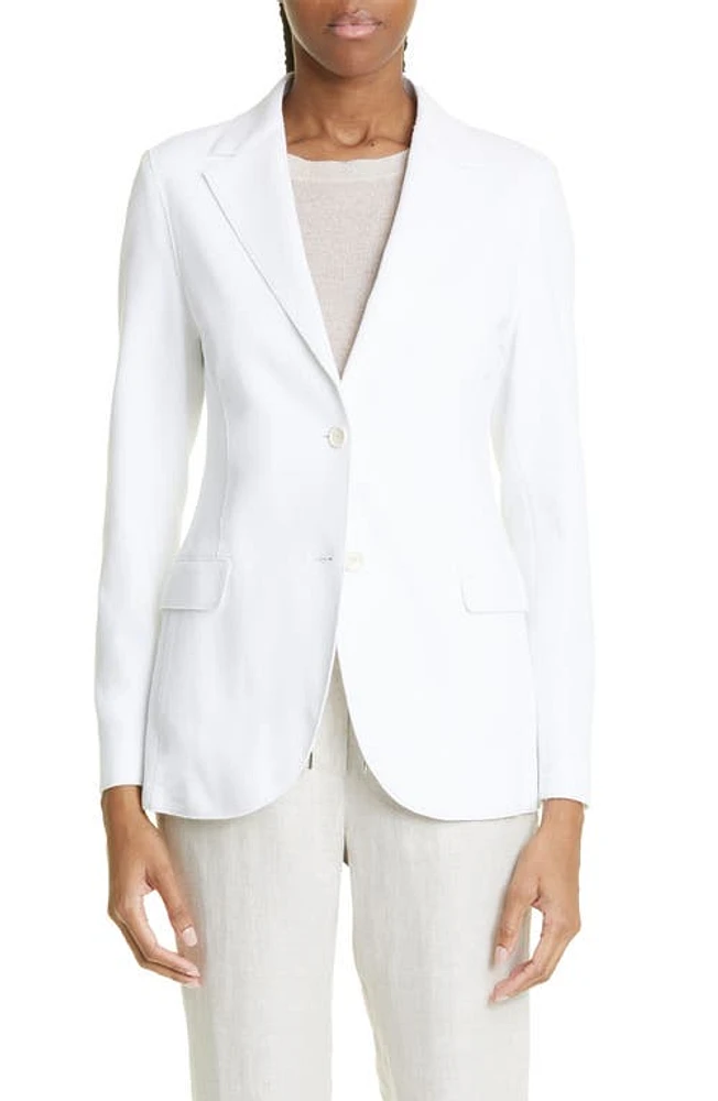 Eleventy Single Breasted Cotton Blend Blazer 00 - White at Nordstrom, Us