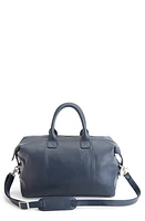 ROYCE New York Leather Duffle Bag in Navy Blue at Nordstrom