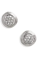 Marco Bicego Jaipur White Diamond Pavé Stud Earrings in White Gold at Nordstrom