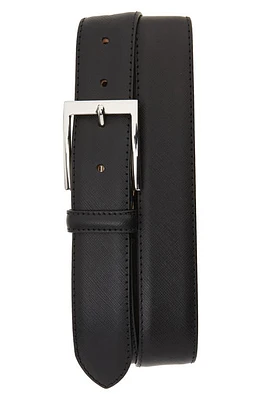 TO BOOT NEW YORK Saffiano Leather Belt Black at Nordstrom,