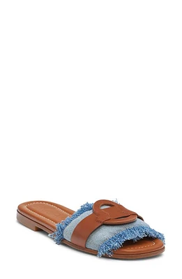 Moncler Bell Slide Sandal Washed Denim at Nordstrom,