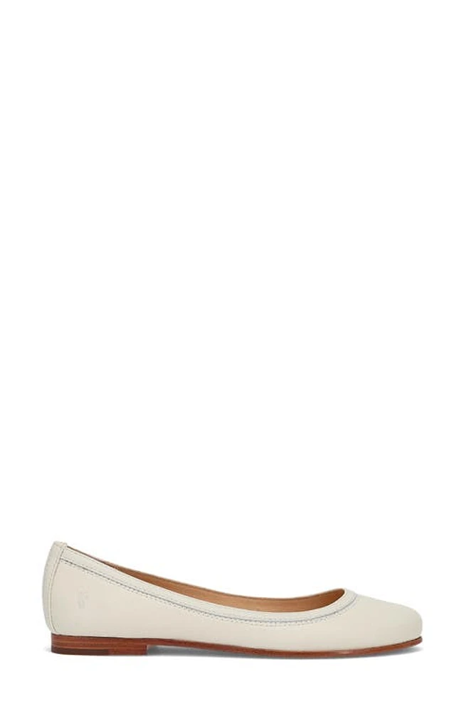 Frye Carson Ballet Flat White Cabra Veg at Nordstrom,