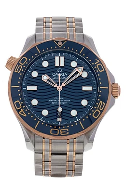 Watchfinder & Co. Omega Preowned 2019 Seamaster Diver 300M Automatic Bracelet Watch, 42mm in Silver /Blue at Nordstrom