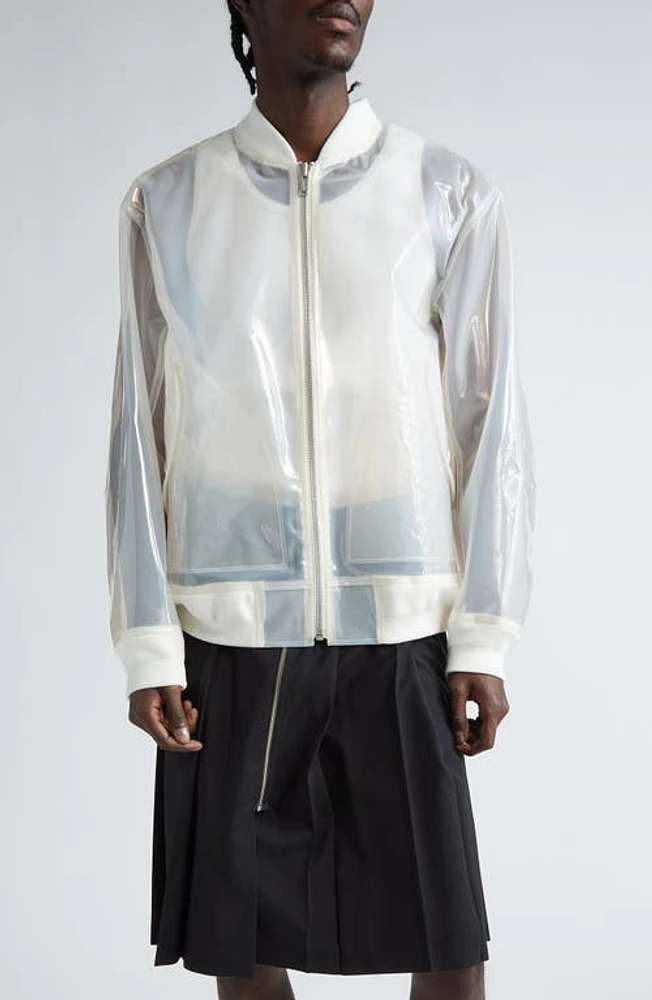 Undercover Transparent Bomber Jacket White at Nordstrom,