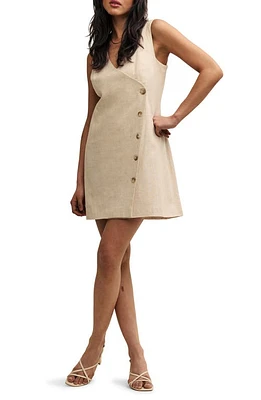 Nobody's Child Farah Tailored Sleeveless Minidress Cream at Nordstrom,