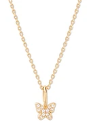 Brook and York Adeline Butterfly Pendant Necklace in Gold at Nordstrom