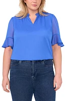 CeCe Short Sleeve V-Neck Top at Nordstrom,