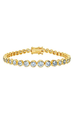 Crislu Graduated Bezel Bracelet in Gold at Nordstrom