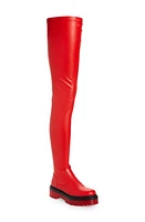 AZALEA WANG Surg Thigh High Platform Boot in Red at Nordstrom, Size 8