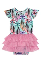 Posh Peanut Kids' Irina Ruffle Cap Sleeve Tulle Tutu Dress Light/Pastel Blue at Nordstrom,