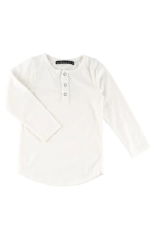 Miki Miette Kids' Buzz Cotton Henley White at Nordstrom,