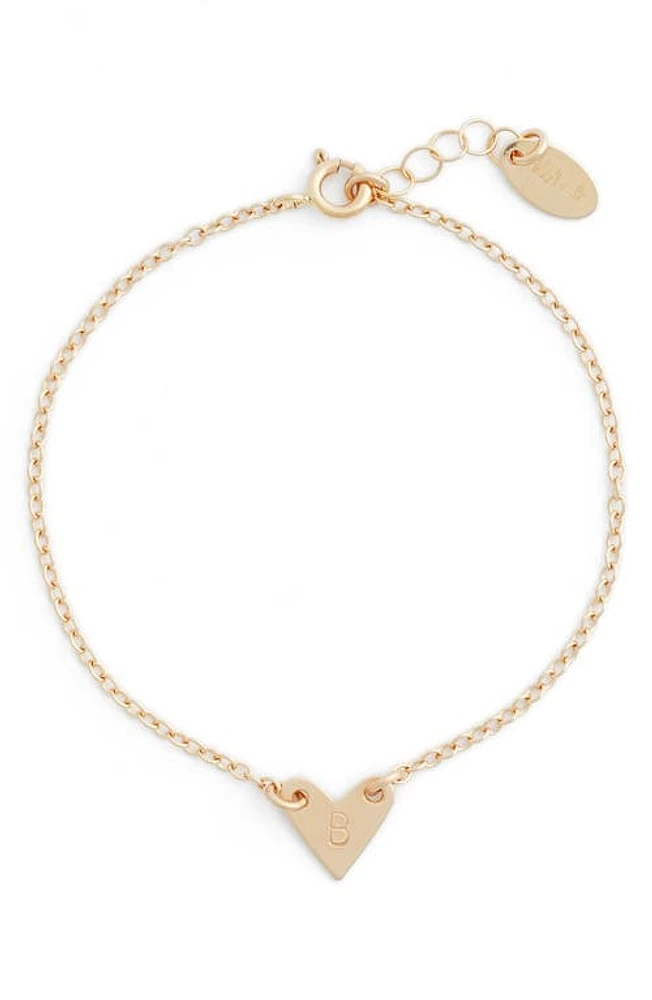 Nashelle Initial Heart Bracelet in Gold-B at Nordstrom