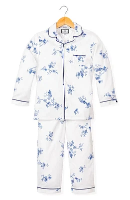 Petite Plume Floral Two-Piece Pajamas in Indigo Floral at Nordstrom, Size 6-12M