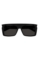 Saint Laurent Vitti 58mm Square Sunglasses in Black at Nordstrom