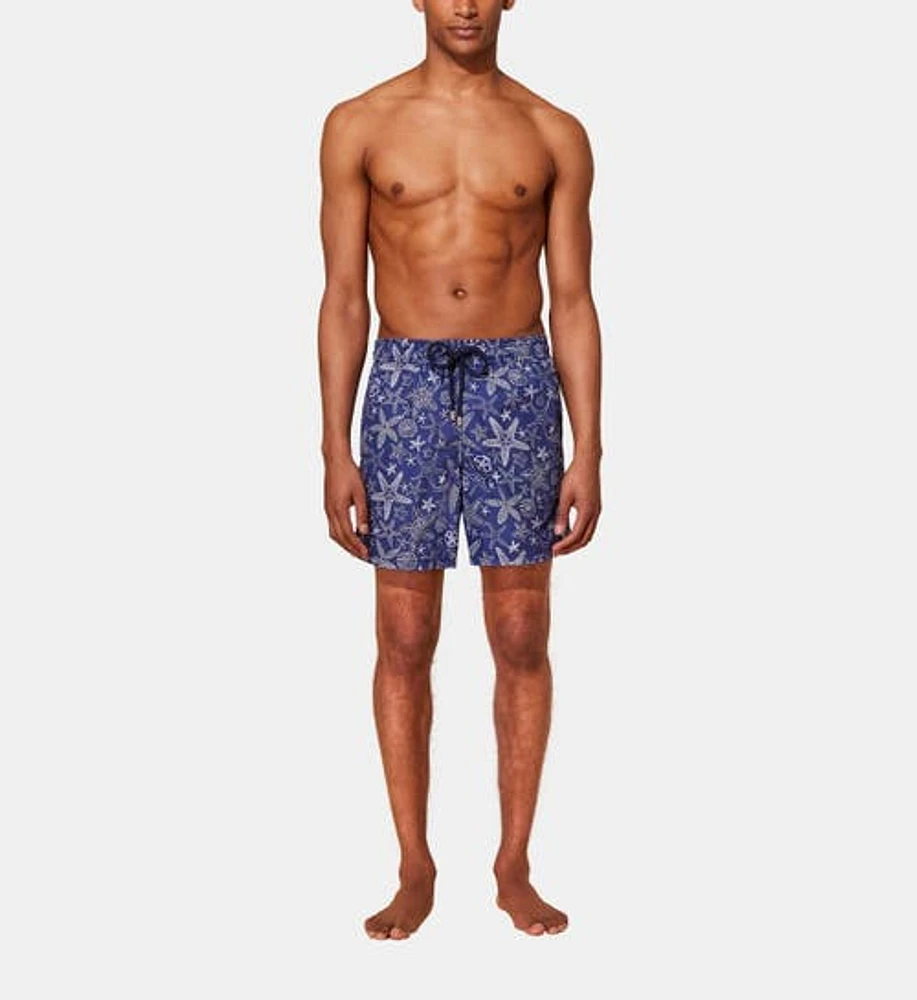 Vilebrequin Men's Starlettes Bicolores Swim Trunks in Encre at Nordstrom