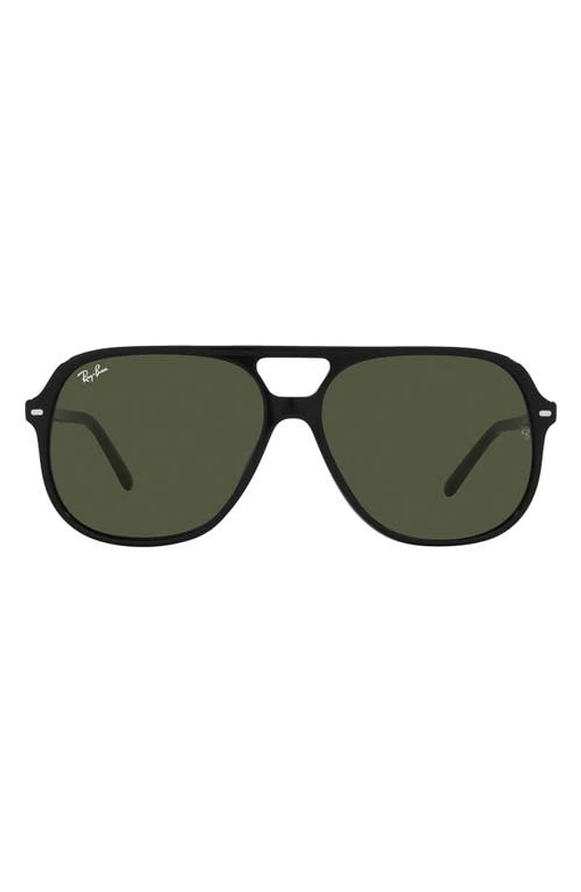 Ray-Ban Bill 60mm Square Sunglasses in Black/Green at Nordstrom