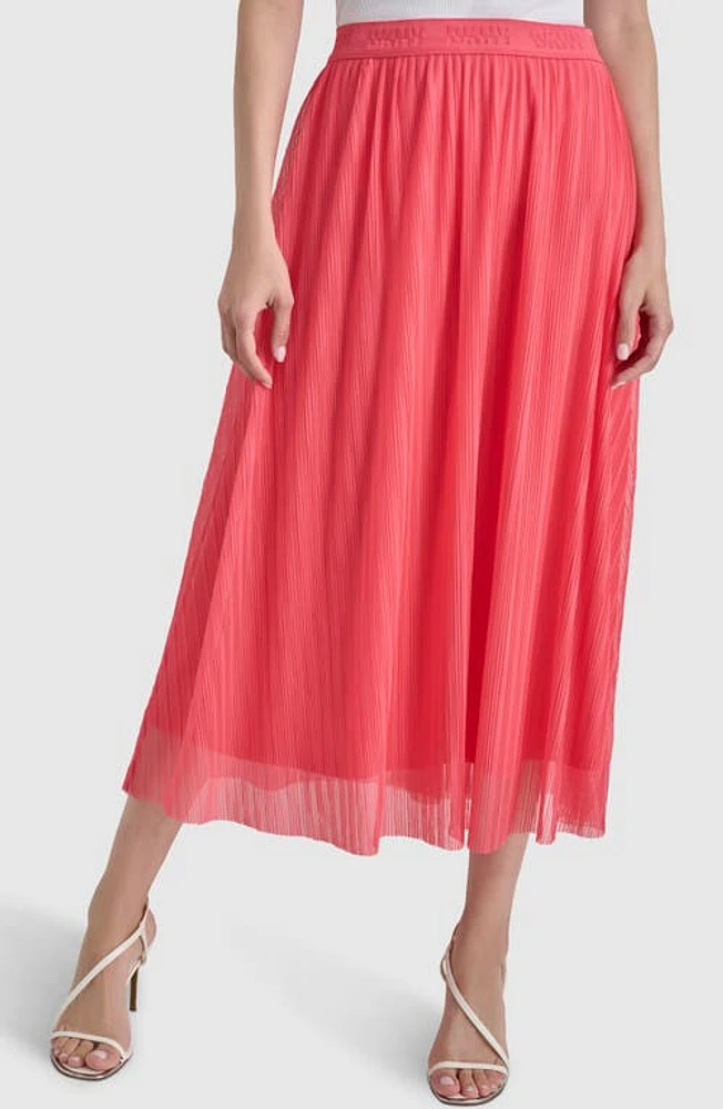 DKNY Plissé Midi Skirt at Nordstrom,