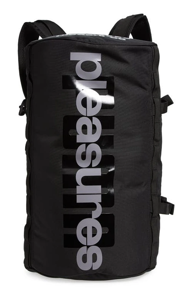 PUMA x PLEASURES Duffle Bag in Puma Black at Nordstrom