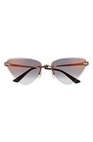 Cartier 62mm Gradient Oversize Cat Eye Sunglasses in Gold at Nordstrom