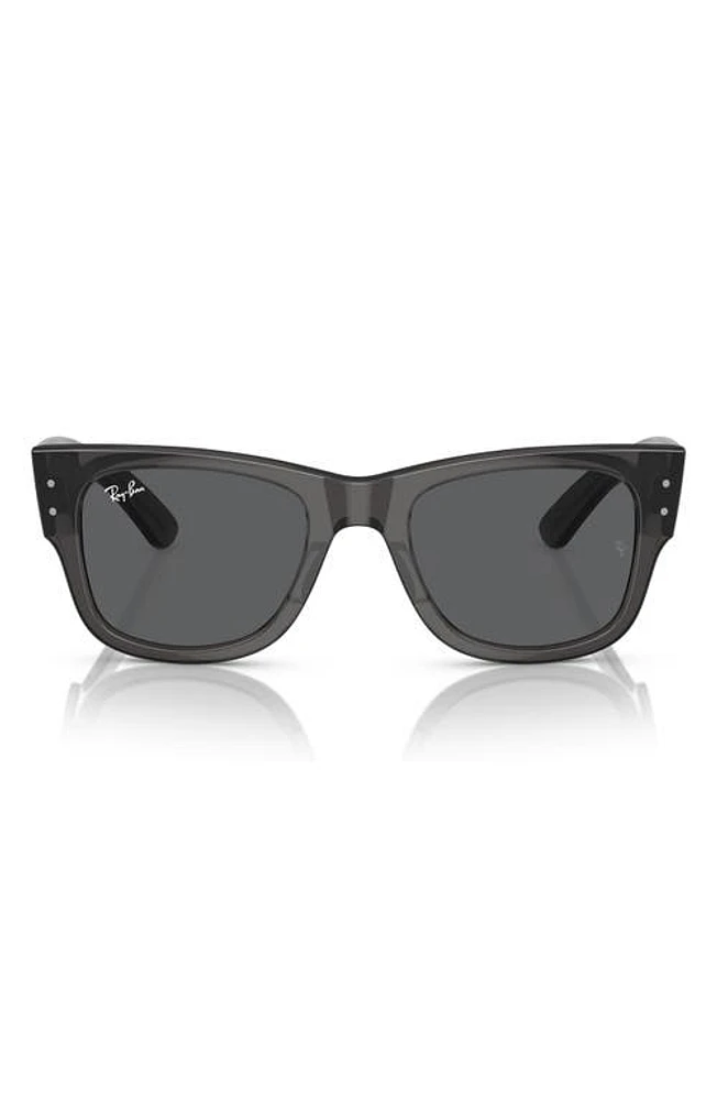 Ray-Ban Mega Wayfarer 51mm Square Sunglasses in Transparent Black /Grey at Nordstrom