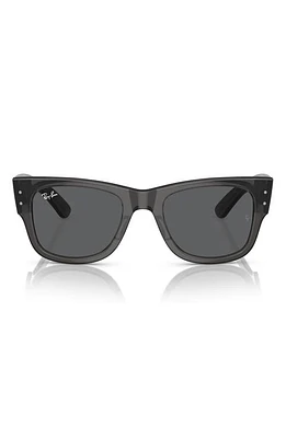 Ray-Ban Mega Wayfarer 51mm Square Sunglasses in Transparent Black /Grey at Nordstrom