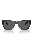 Ray-Ban Mega Wayfarer 51mm Square Sunglasses in Transparent Black /Grey at Nordstrom