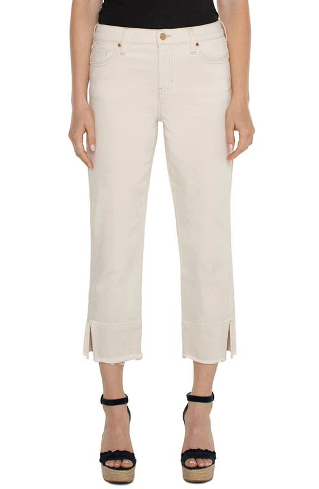 Liverpool Los Angeles Liv Frayed Split Hem Non-Skinny Skinny Jeans Seaside Dunes at Nordstrom,