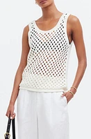 Madewell Open Stitch Sweater Tank Bright Ivory at Nordstrom,