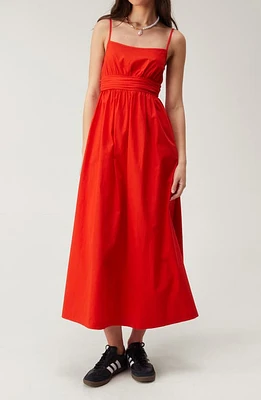 NASTY GAL Open Back Cotton Midi Dress at Nordstrom,