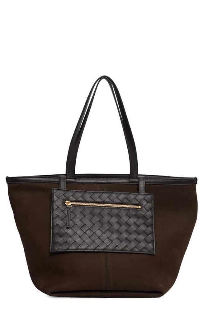 Bottega Veneta Flip Pouch Suede Tote in 2190 Fondant-M Brass at Nordstrom