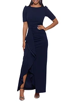 Xscape Evenings Scuba Crepe Ruffle Gown at Nordstrom,