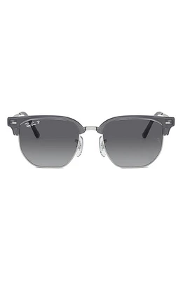 Ray-Ban Kids' New Clubmaster Junior 47mm Gradient Polarized Irregular Sunglasses in Grey Gradient at Nordstrom